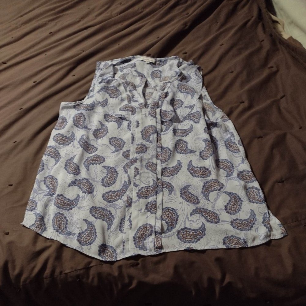 Womens sleeveless Skies are Blue XXL blouse